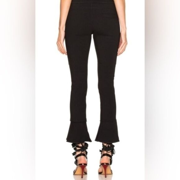 Isabel Marant Black Leather Ruffle Tie Detail size 37 Italy - Picture 5 of 12